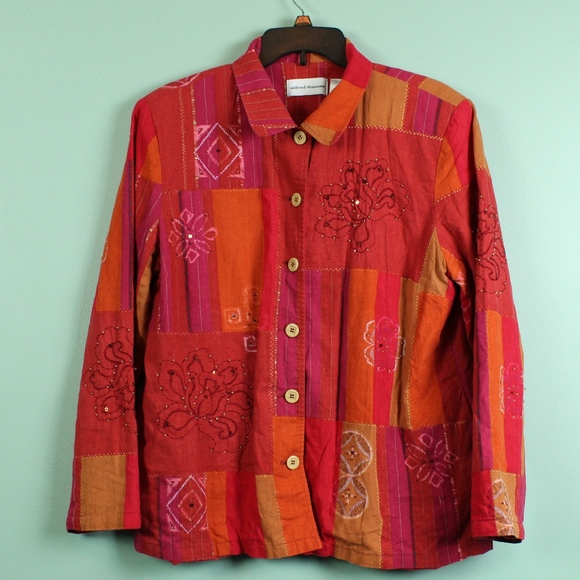 Alfred Dunner Jackets & Blazers - Alfred Dunner Bright Colors Embroidered Blazer 16